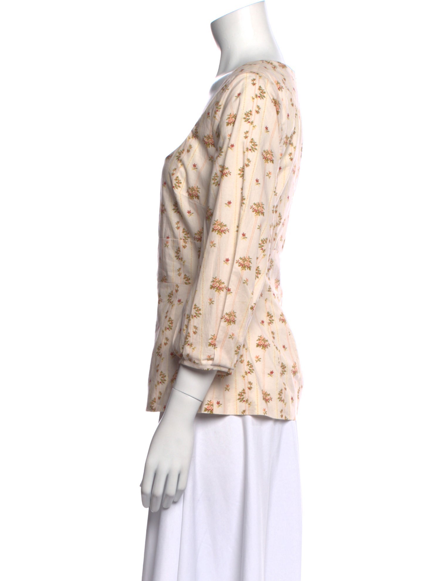 Brock Collection Floral Print Square Neckline Blouse