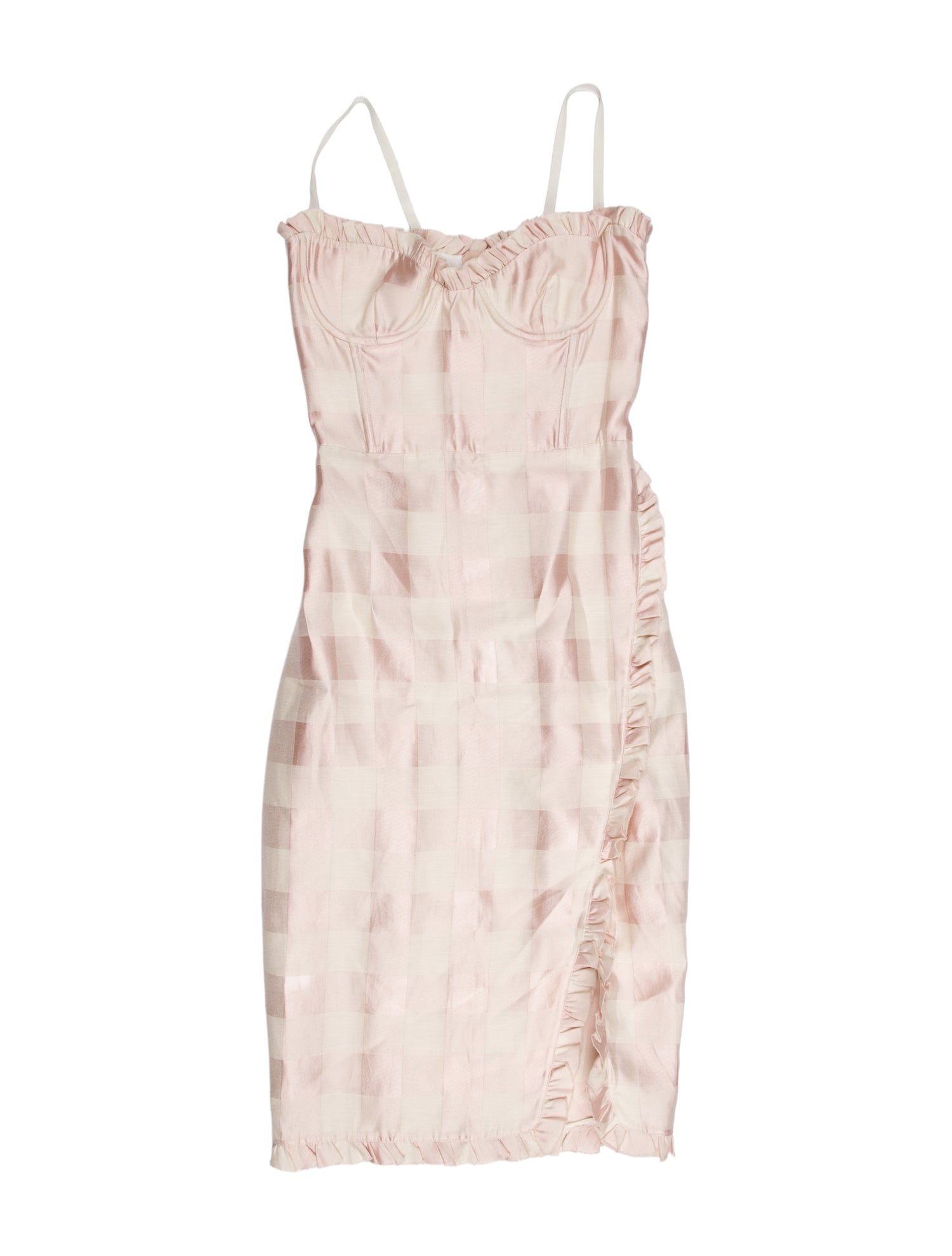 Brock Collection Plaid Print Midi Length Dress