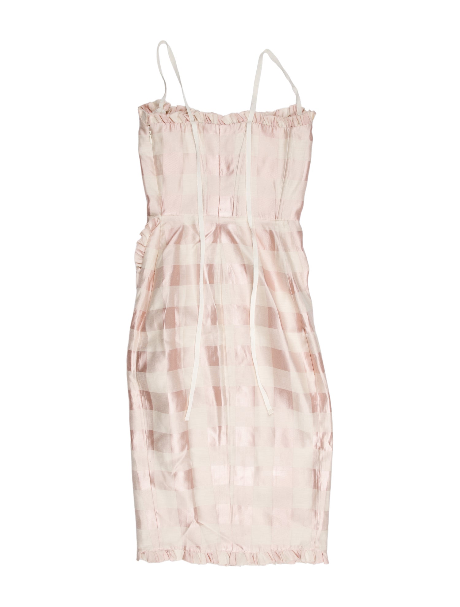 Brock Collection Plaid Print Midi Length Dress