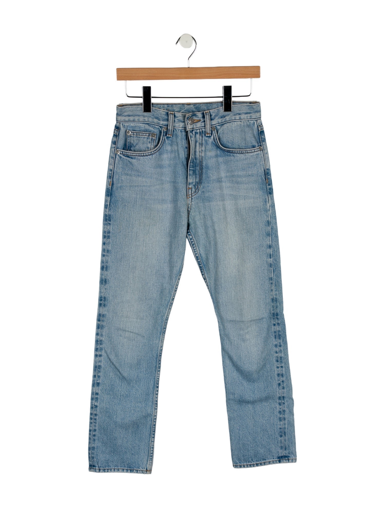 Brock Collection Mid-Rise Straight Leg Jeans