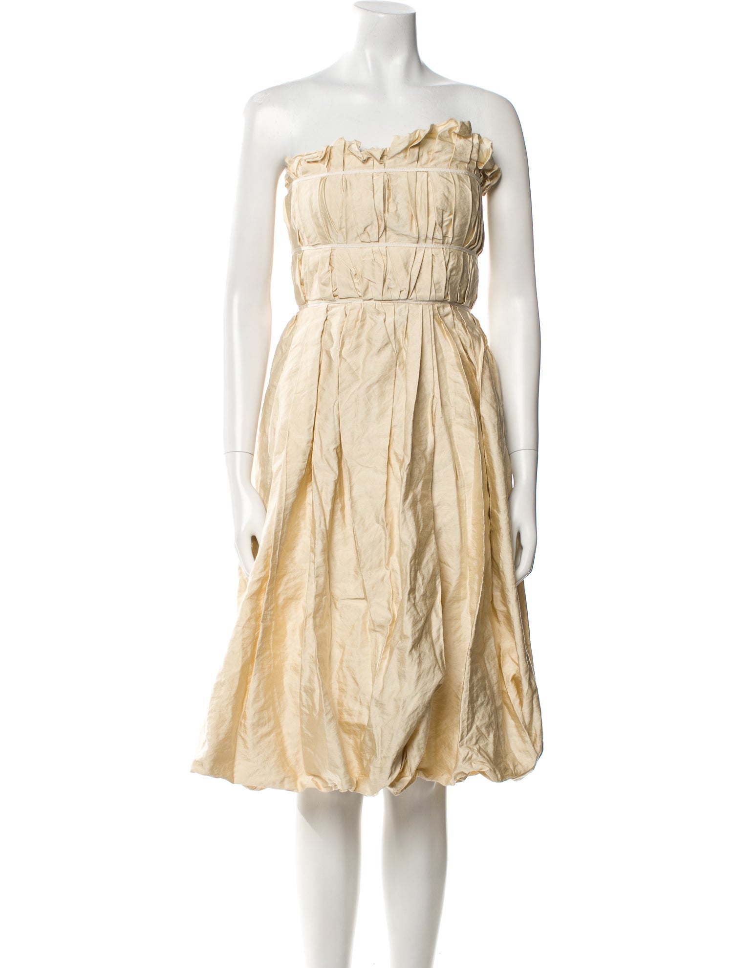 Brock Collection Strapless Knee-Length Dress