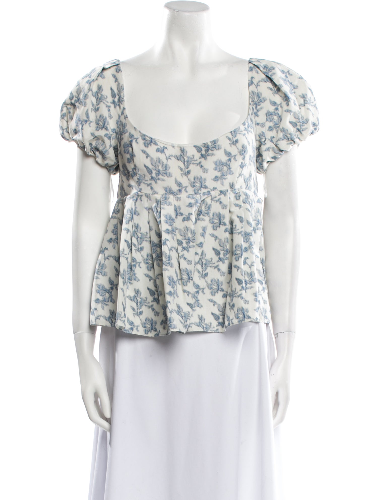 Brock Collection Floral Print Scoop Neck Blouse