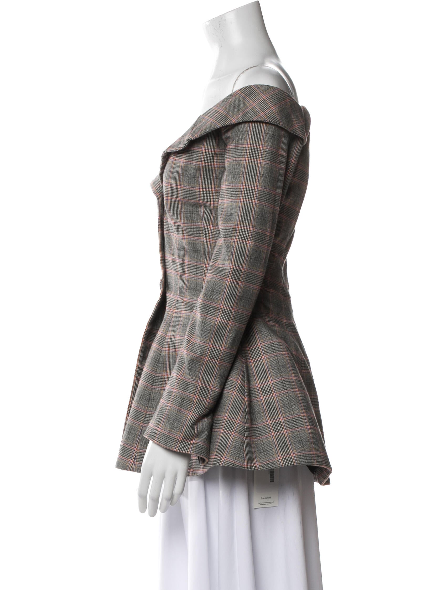 Brock Collection Plaid Print Jacket
