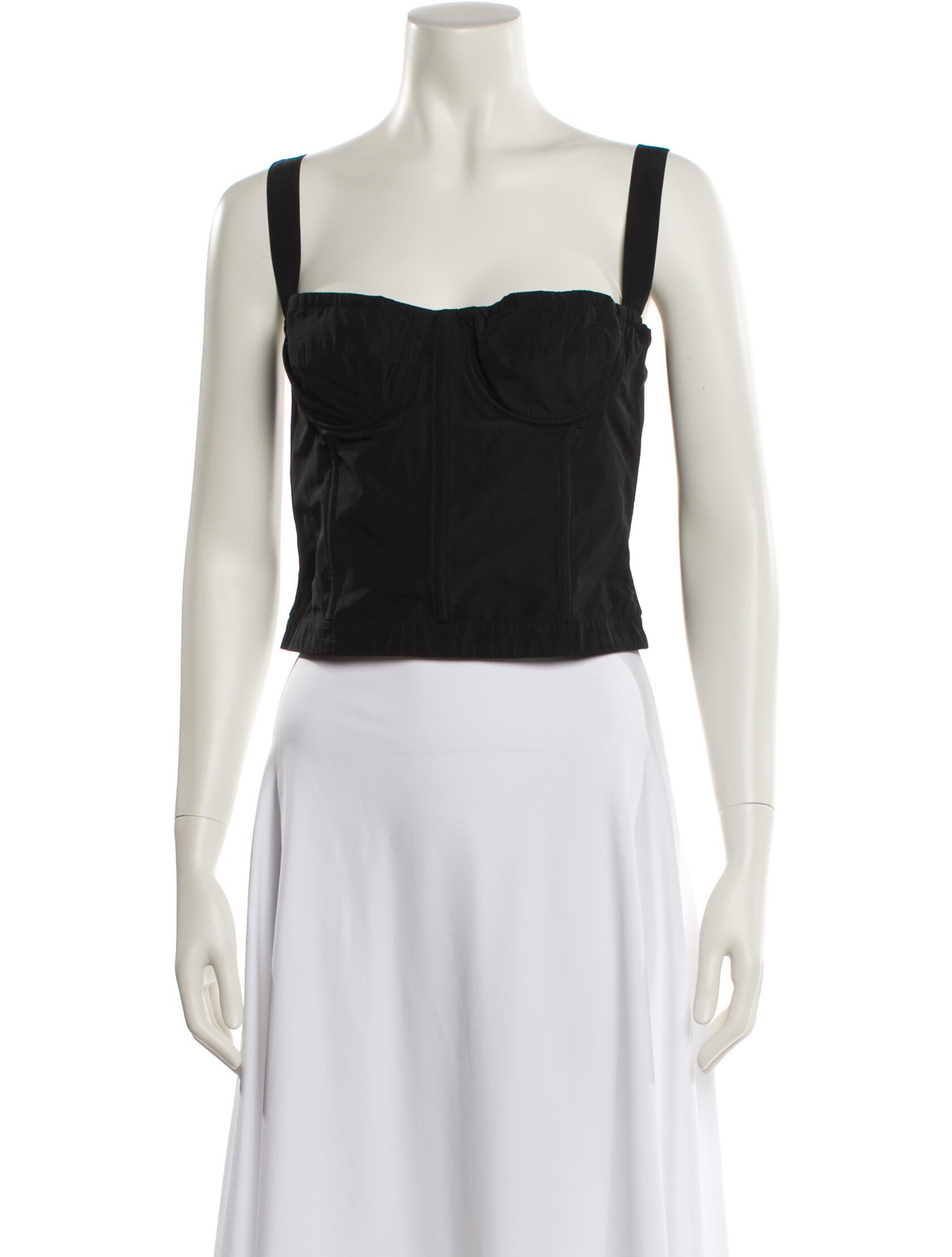 Brock Collection Square Neckline Sleeveless Crop Top