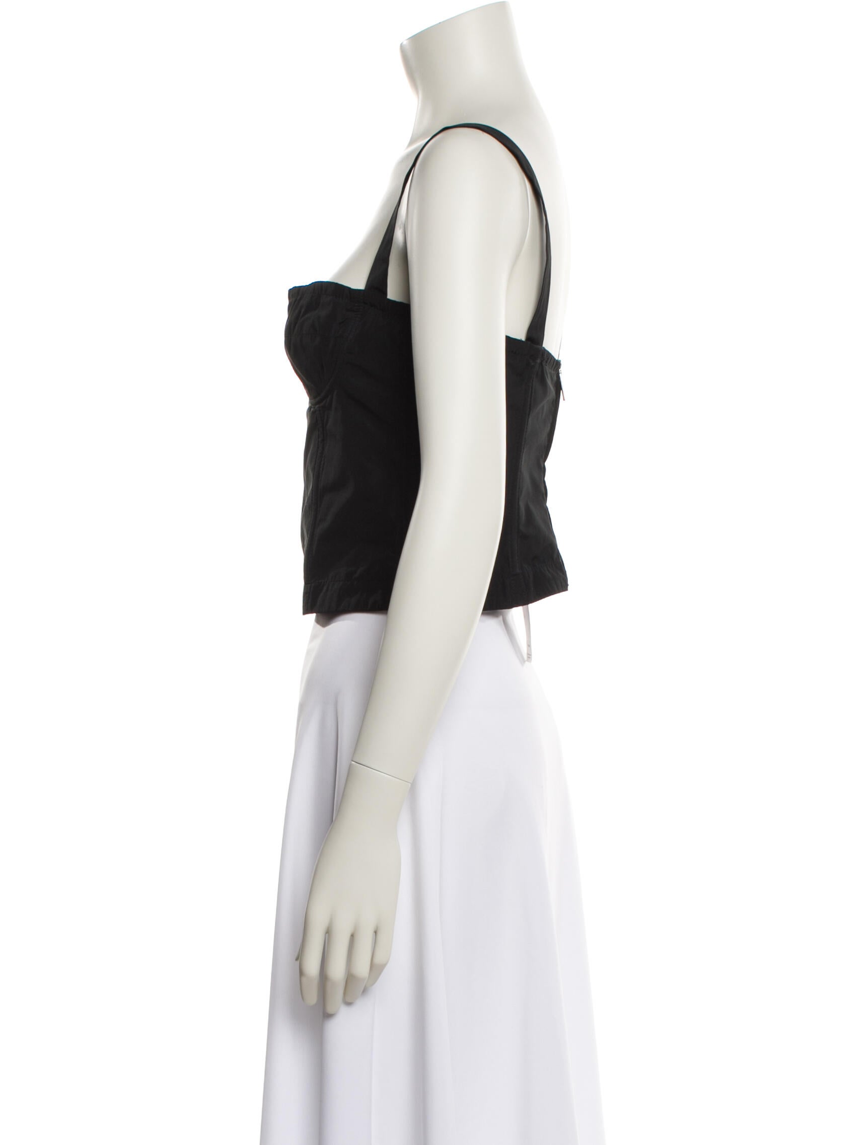 Brock Collection Square Neckline Sleeveless Crop Top