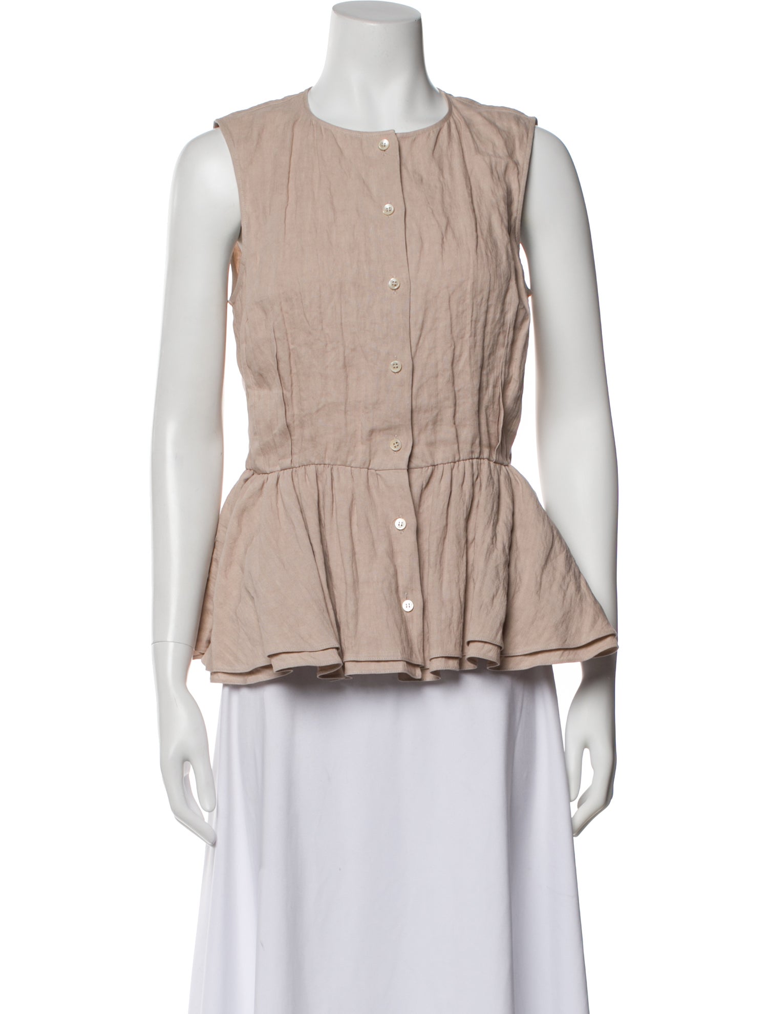 Brock Collection Linen Crew Neck Blouse w/ Tags