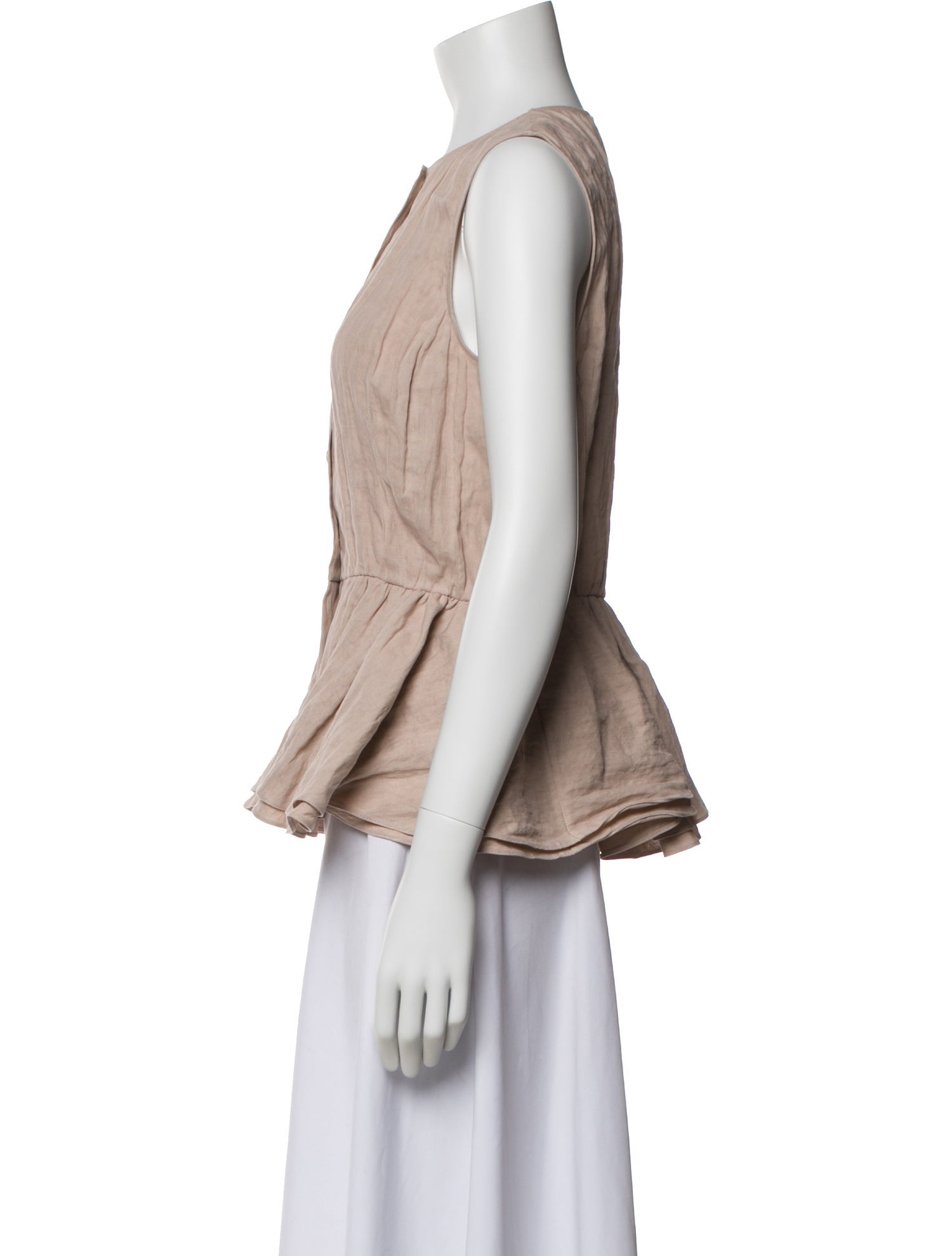 Brock Collection Linen Crew Neck Blouse w/ Tags