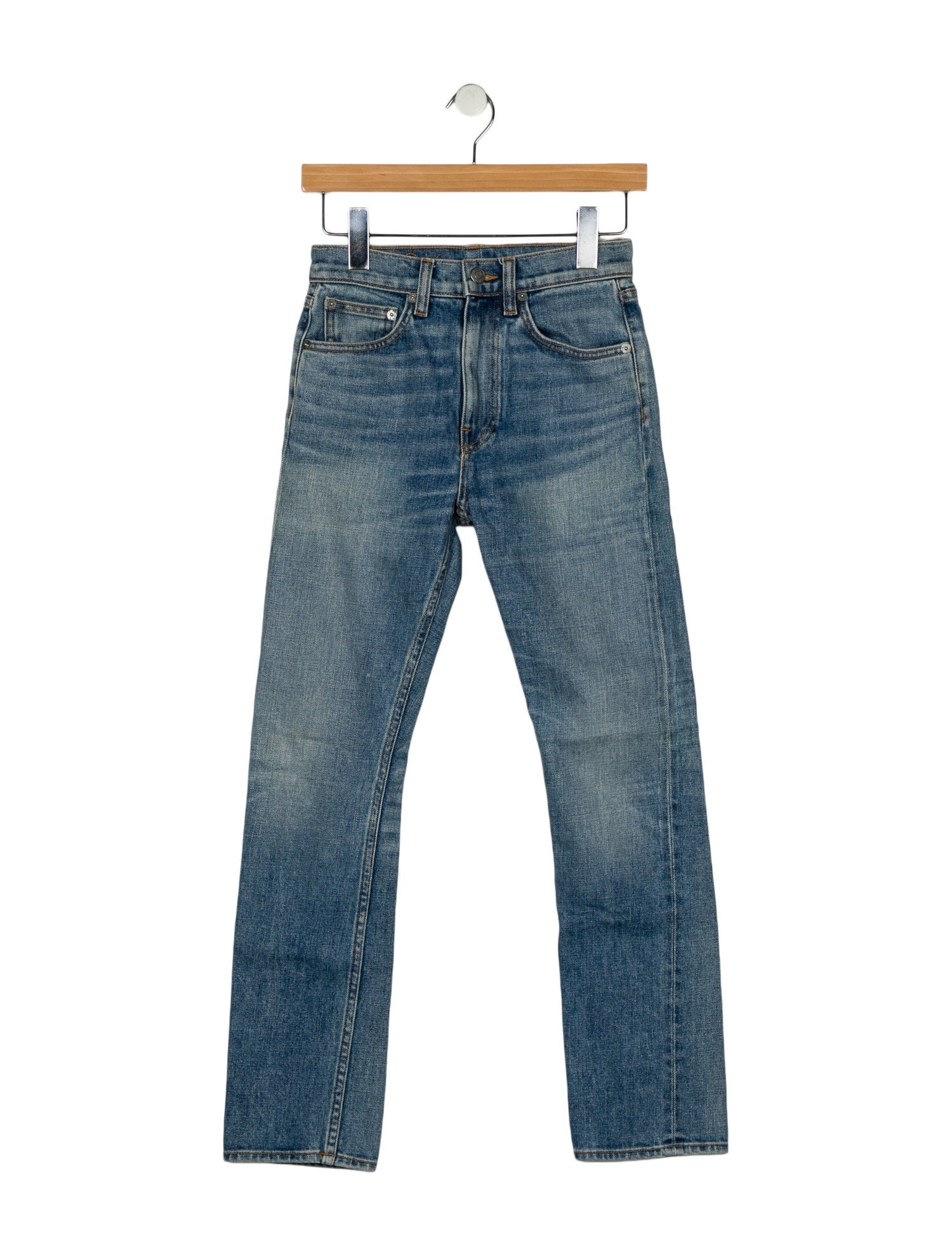 Brock Collection Mid-Rise Straight Leg Jeans