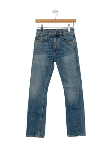 Pre-owned Brock Collection Mid-rise Straight Leg Jeans In Blue