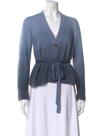 Pre-owned Brock Collection Cashmere V-neck Sweater In Blue