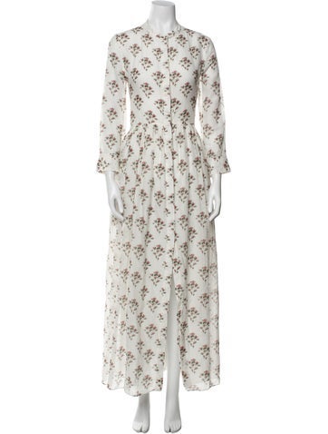 Pre-owned Brock Collection Floral Print Long Dress In Multi