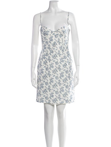 Pre-owned Brock Collection Floral Print Mini Dress W/ Tags In White