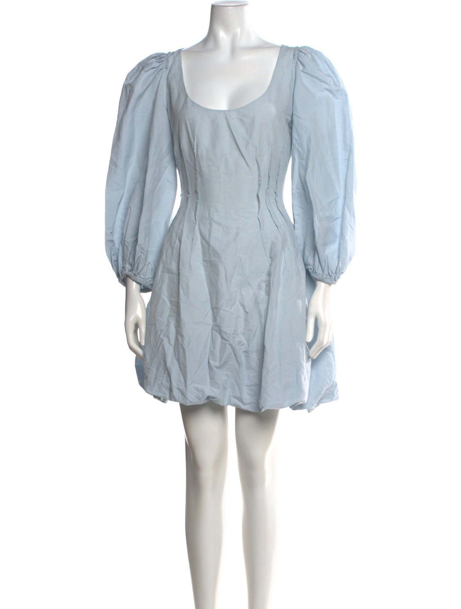 brock collection blue dress Women's Balloon Sleeve Cotton & Linen Dress, Size 2 blend chambray and highlighted with pintuck pleats throughout Woke up like this 💙