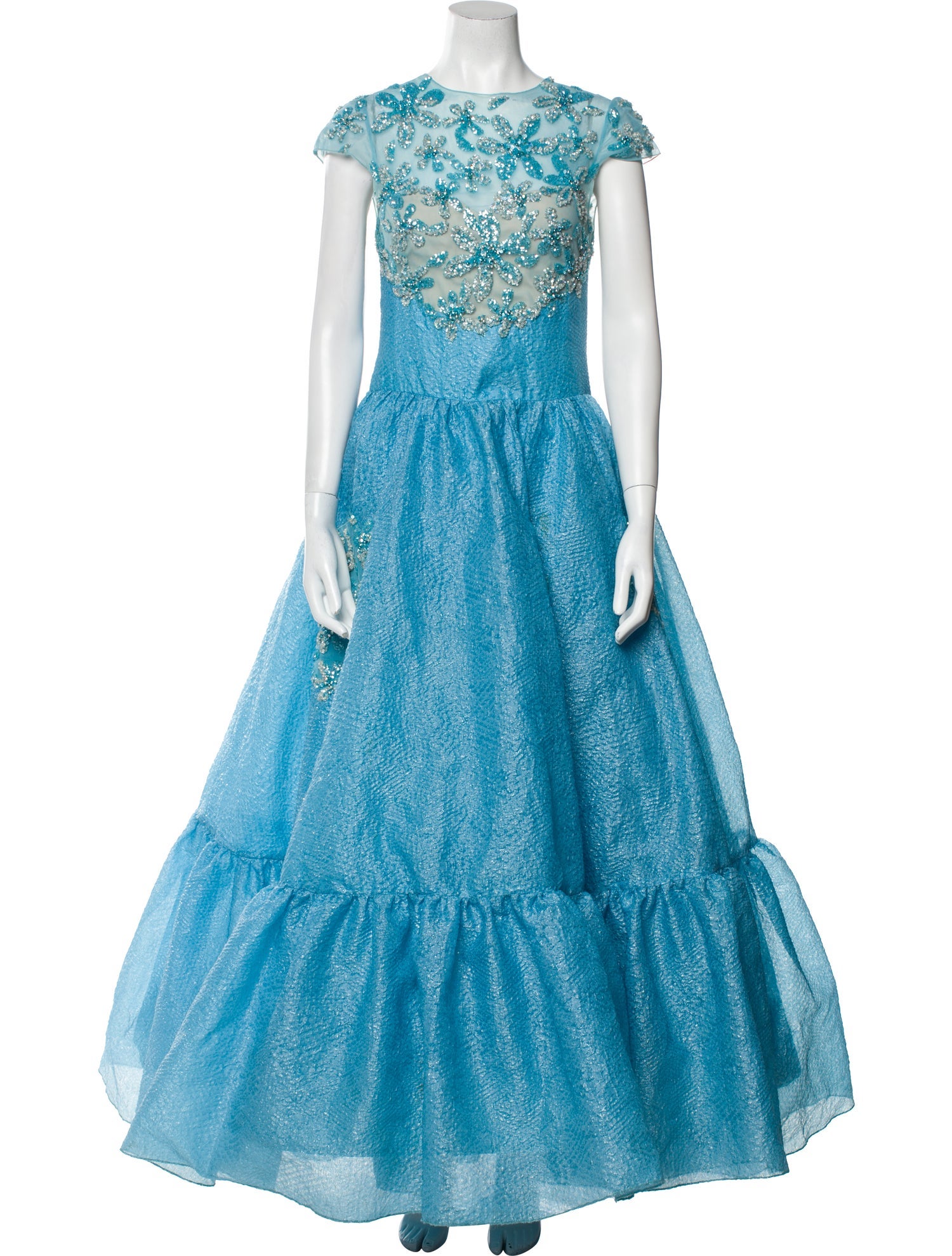 Tony Ward Crew Neck Long Dress