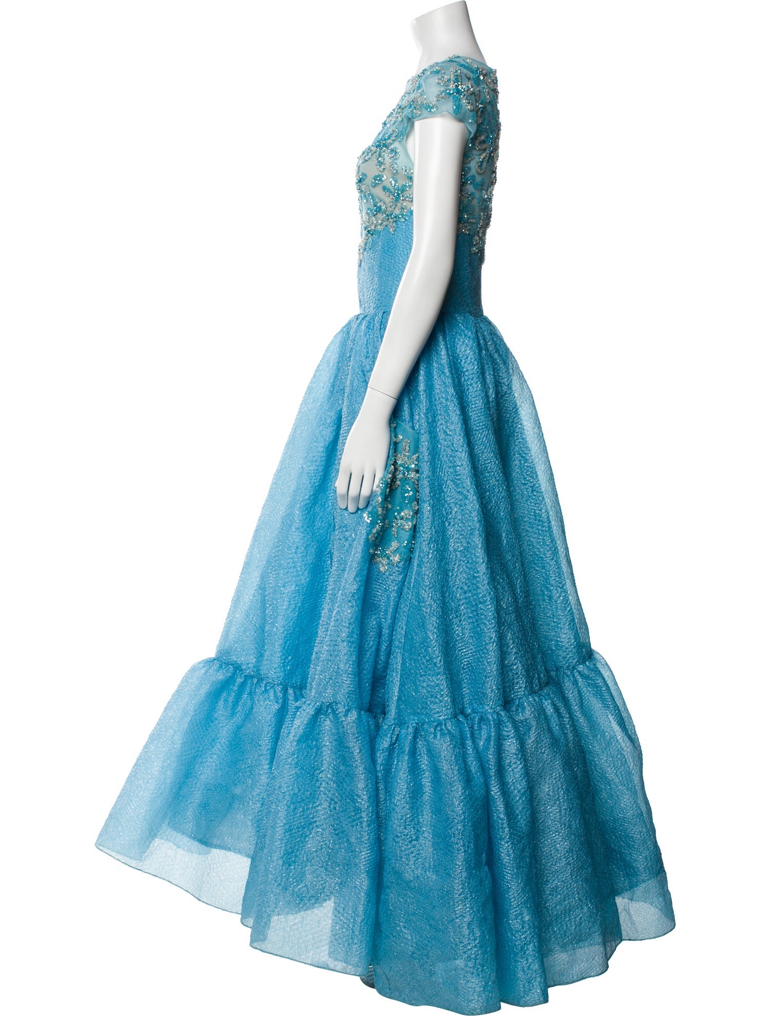 Tony Ward Crew Neck Long Dress