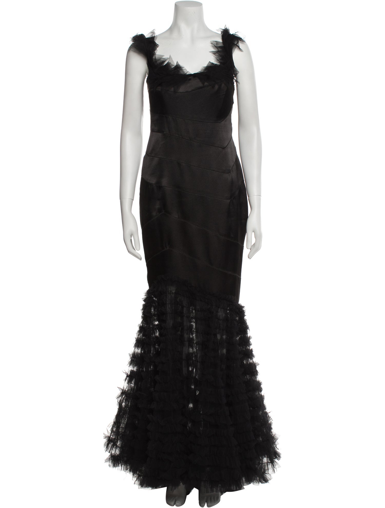 Tony Ward V-Neck Long Dress