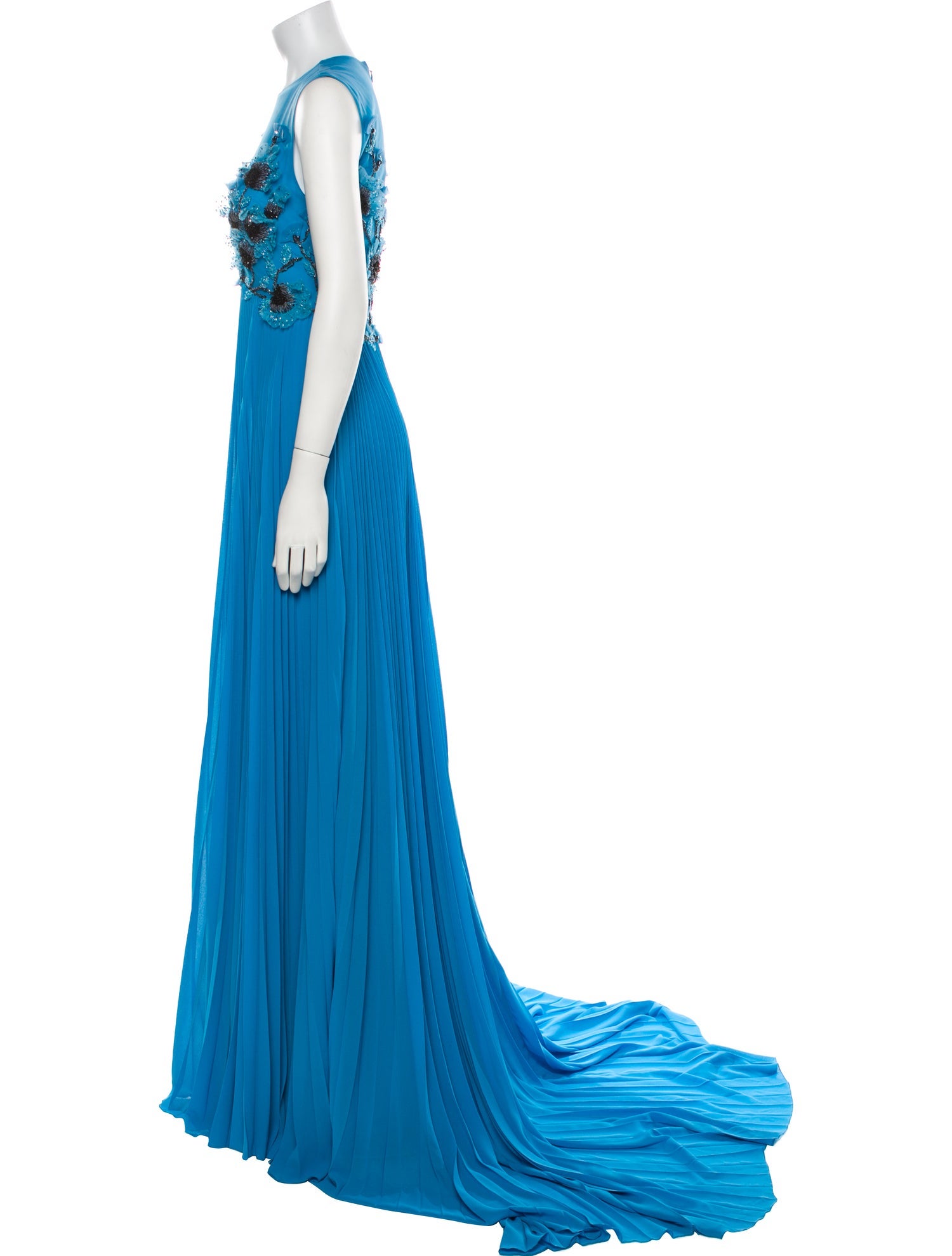 Tony Ward Crew Neck Long Dress