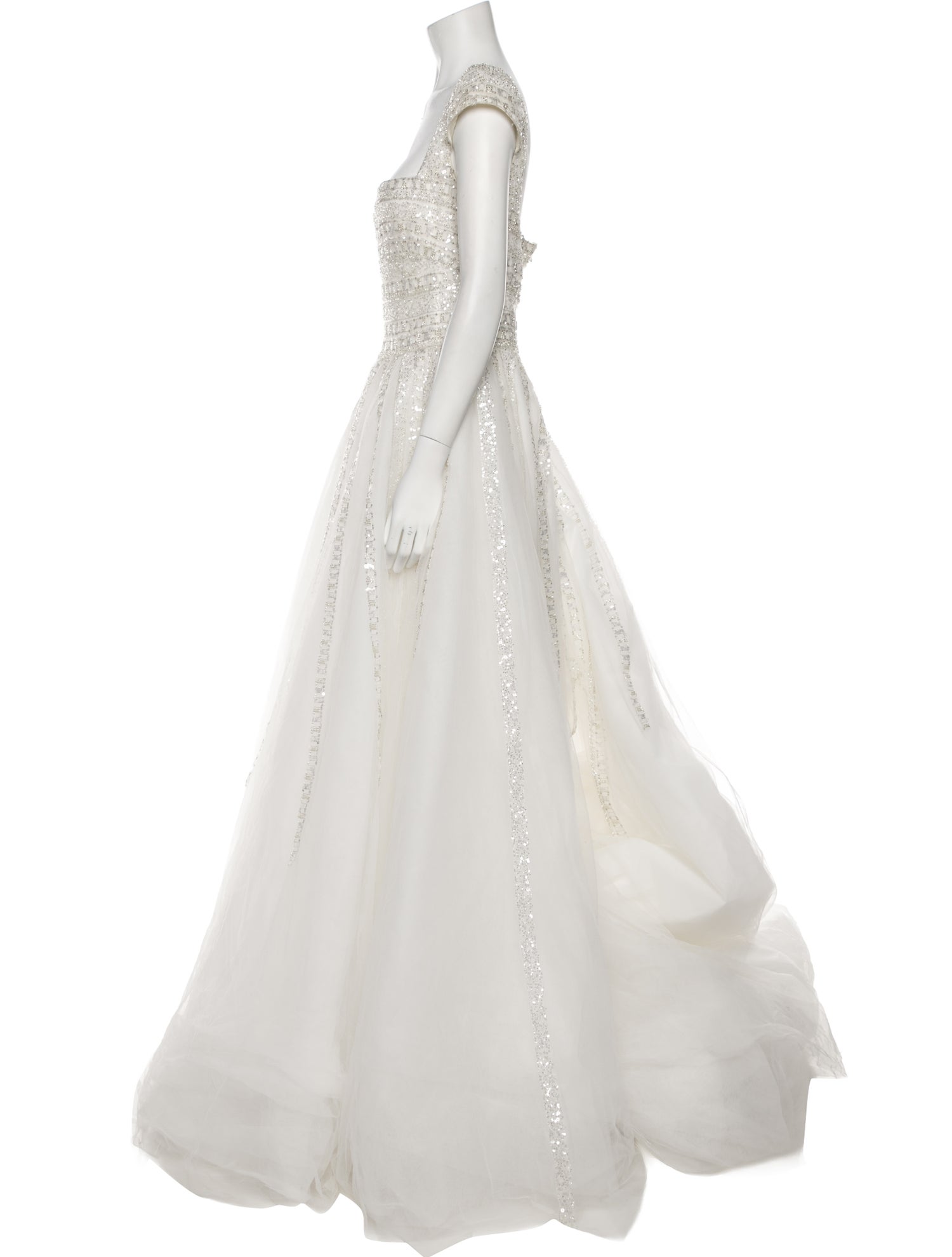 Tony Ward Square Neckline Long Dress