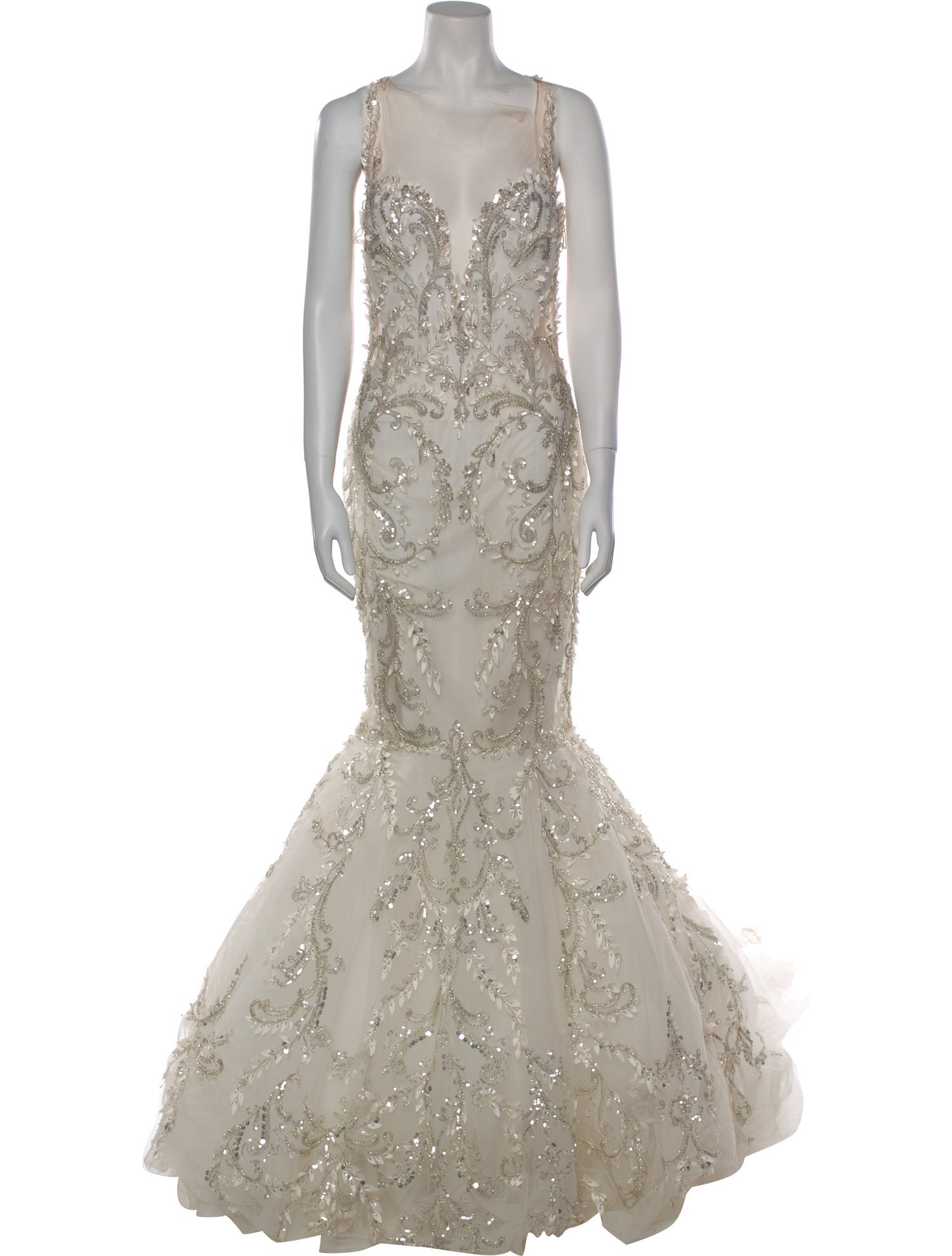 Tony Ward V-Neck Long Dress