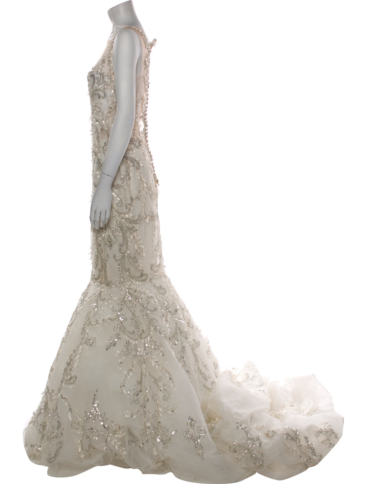 Tony Ward V-Neck Long Dress