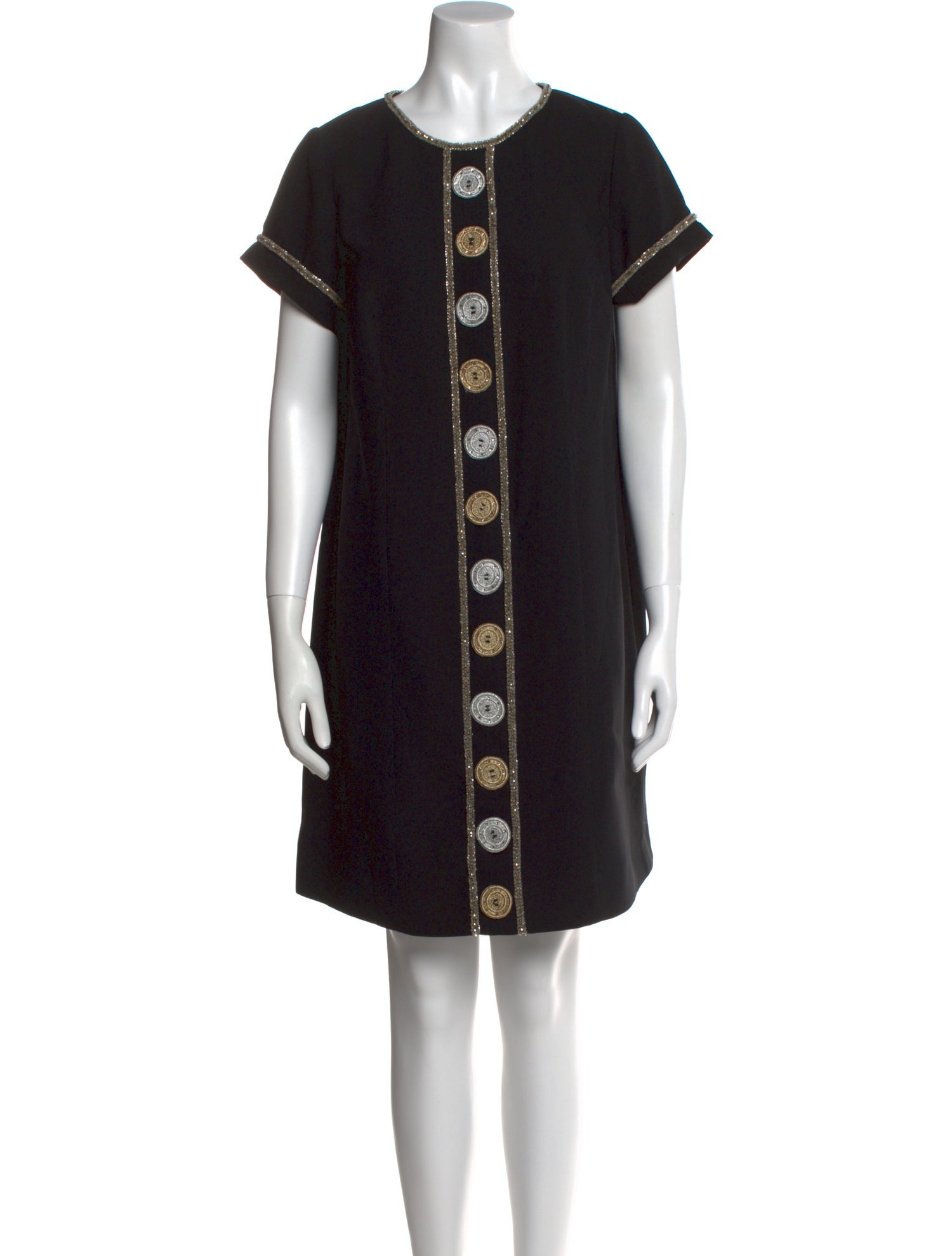 Tony Ward Crew Neck Mini Dress