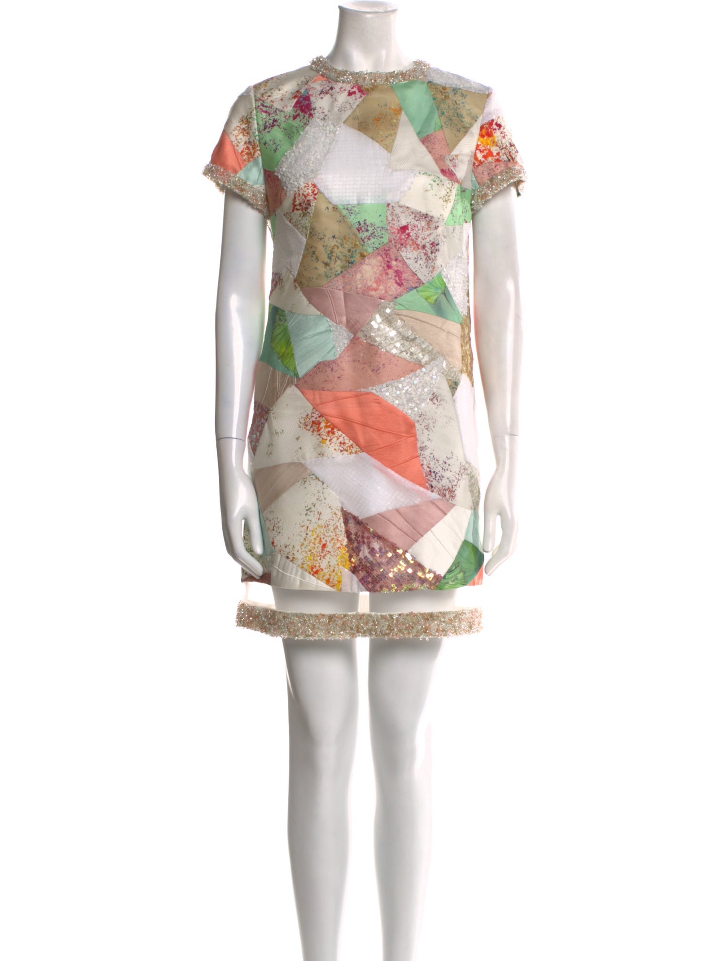 Tony Ward Printed Mini Dress
