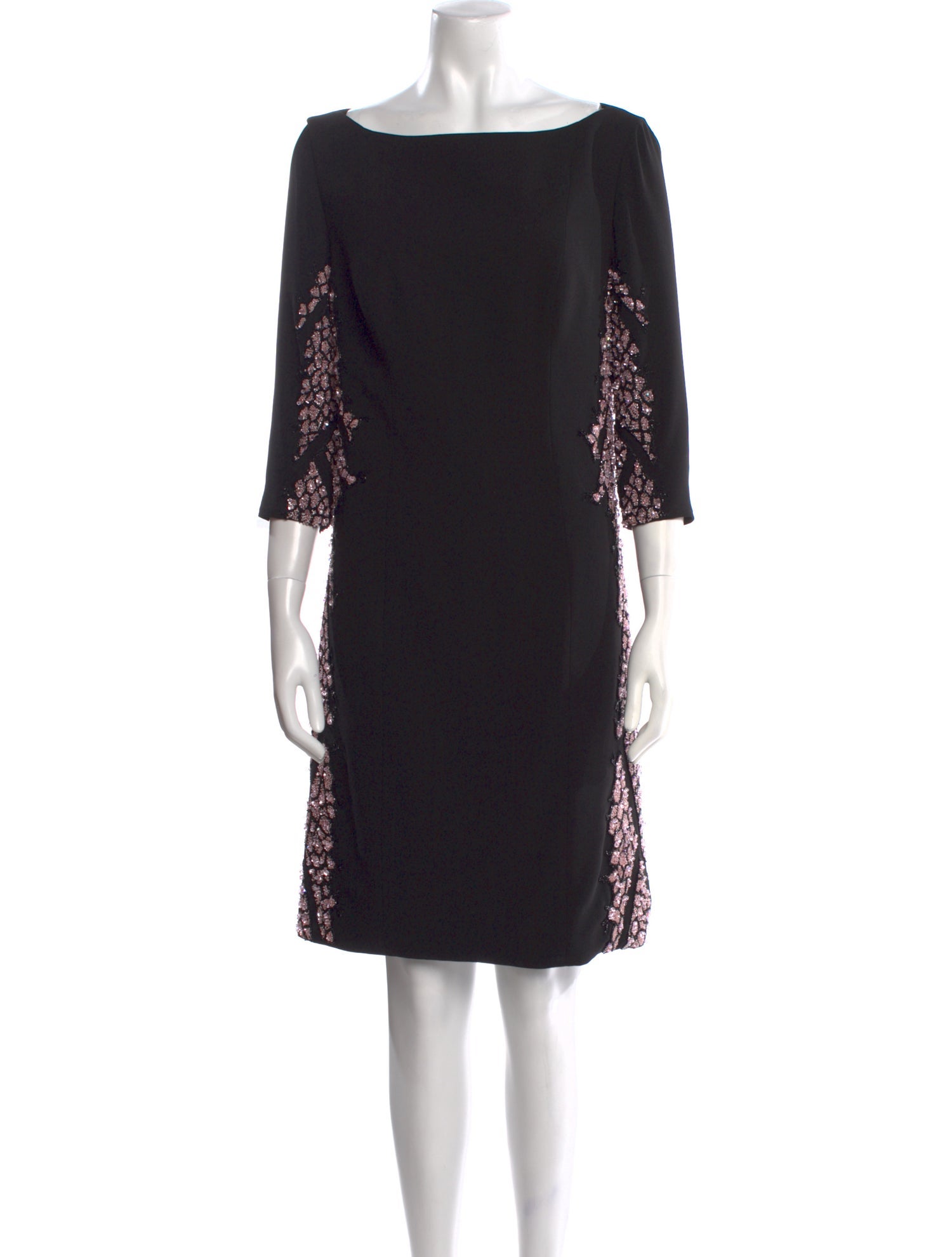 Tony Ward Bateau Neckline Knee-Length Dress