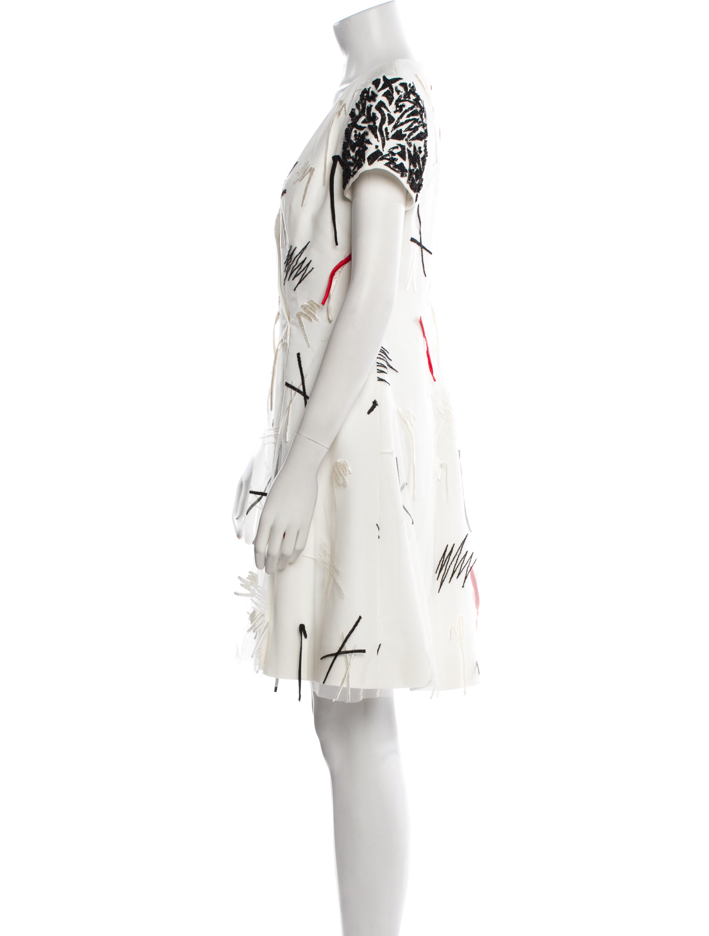 Tony Ward Printed Midi Length Dress