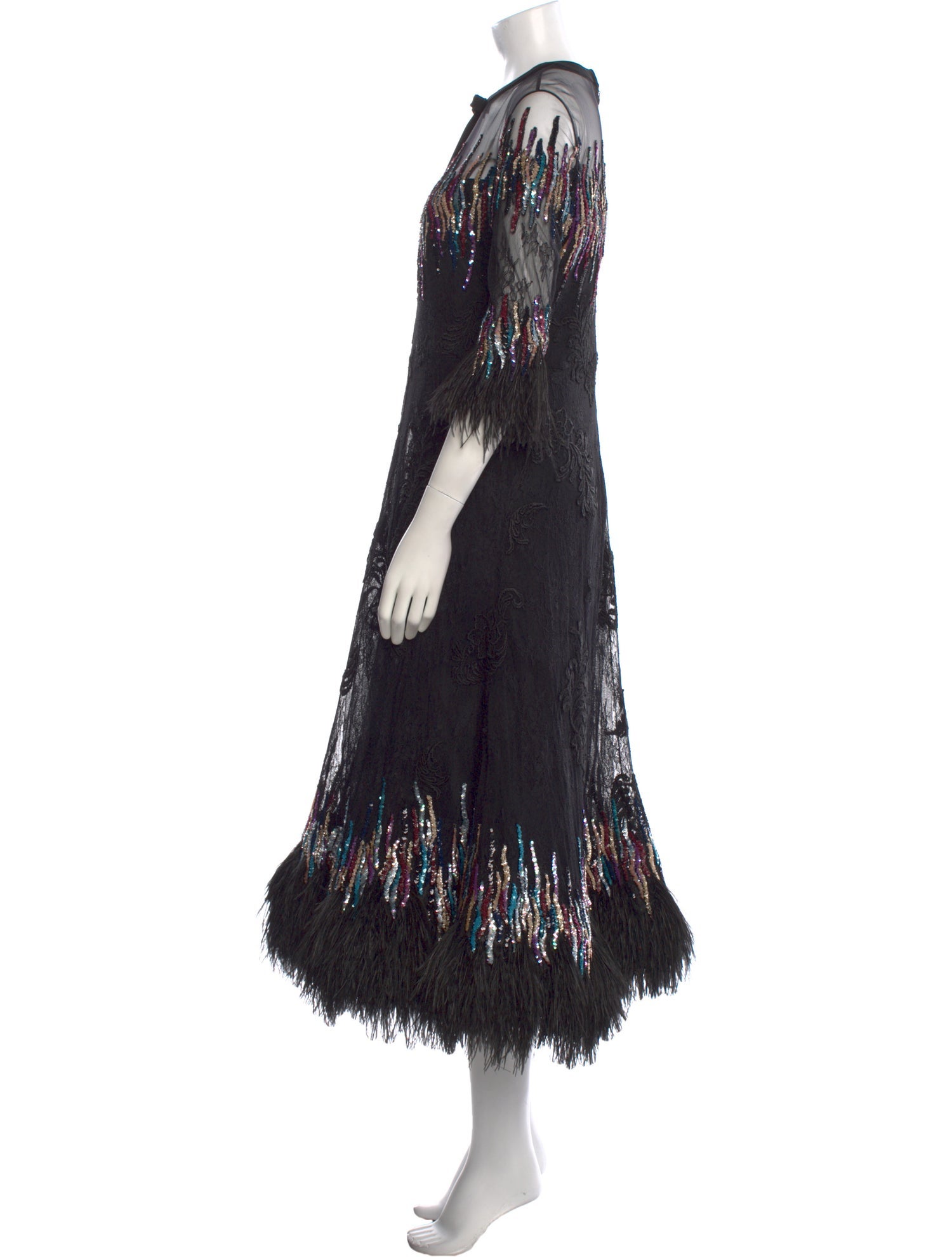 Tony Ward Printed Midi Length Dress