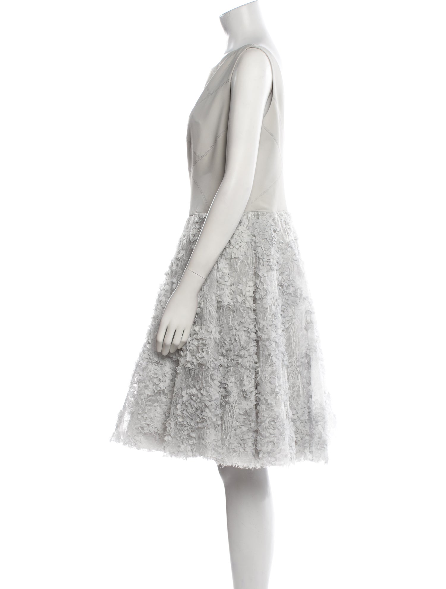 Tony Ward Lace Pattern Knee-Length Dress