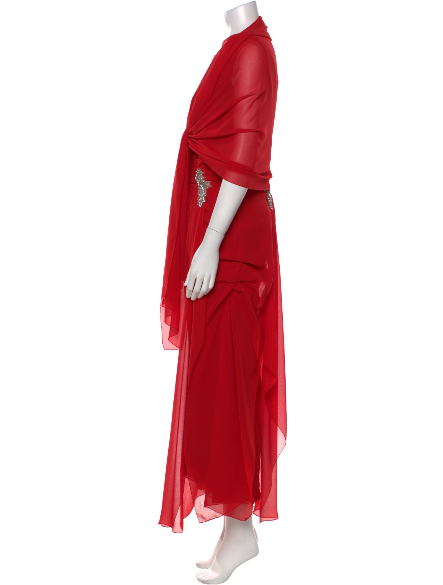 Tony Ward V-Neck Long Dress