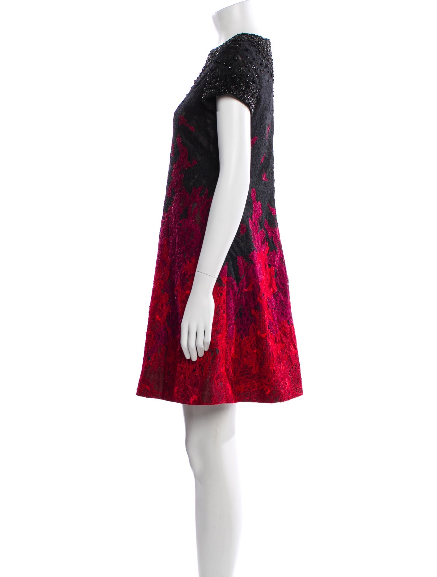 Tony Ward Floral Print Mini Dress