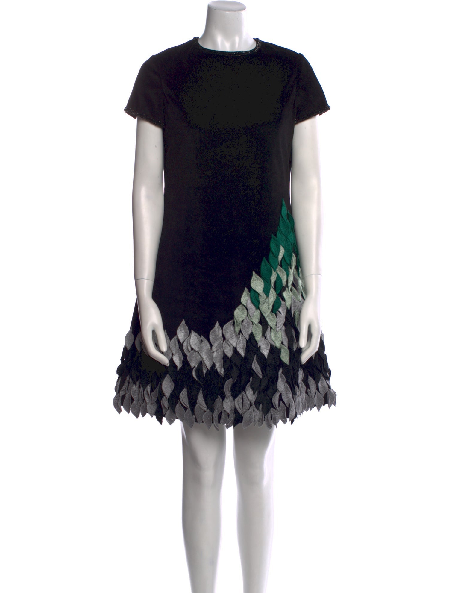 Tony Ward Lace Pattern Mini Dress