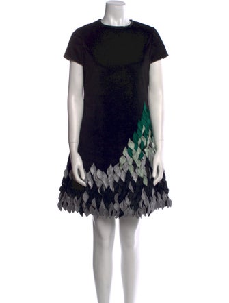 Tony Ward Lace Pattern Mini Dress