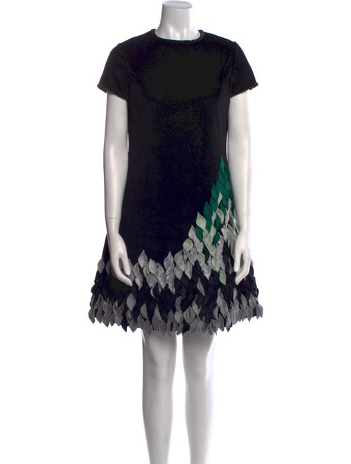 Tony Ward Lace Pattern Mini Dress