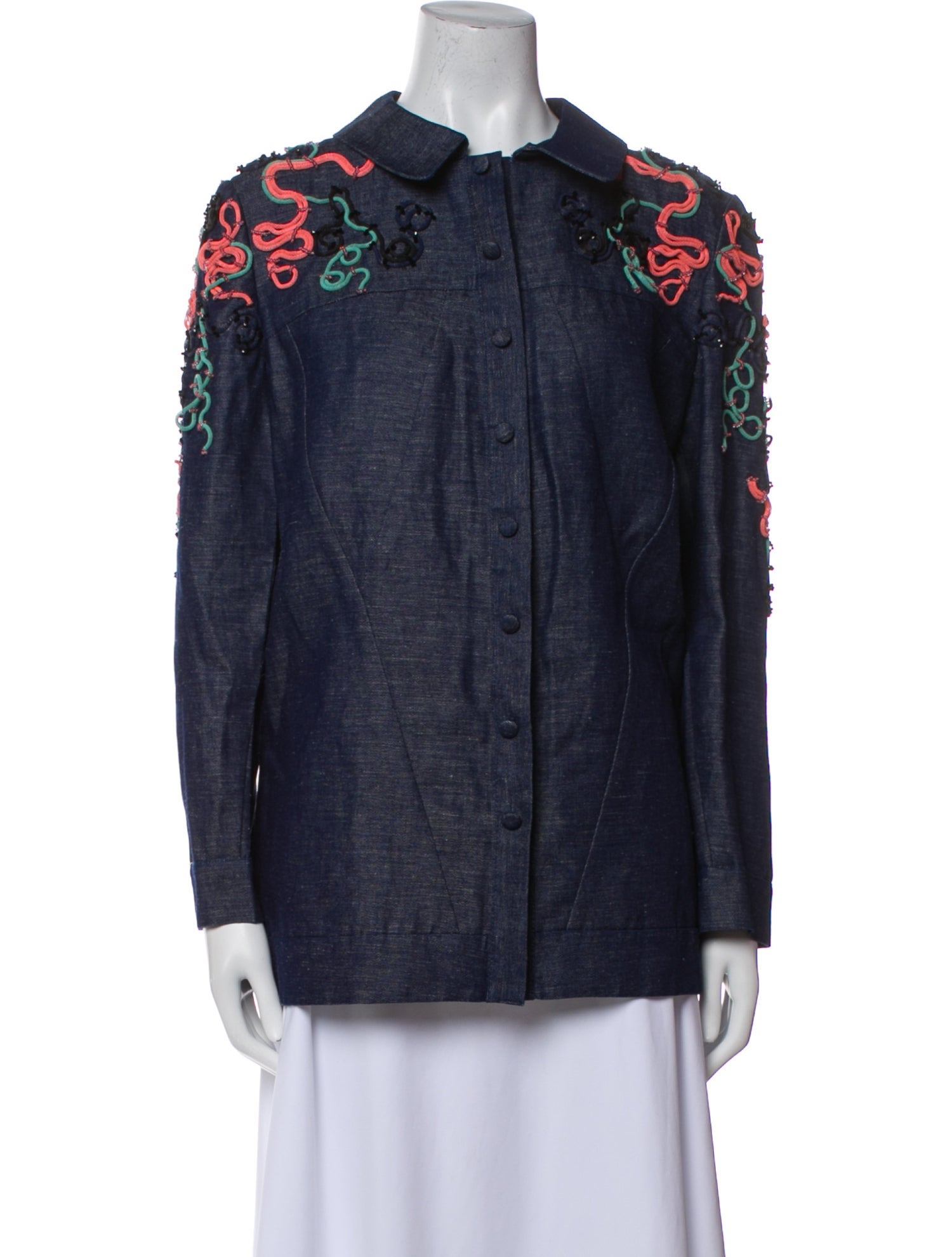 Tony Ward Patterned Denim Jacket