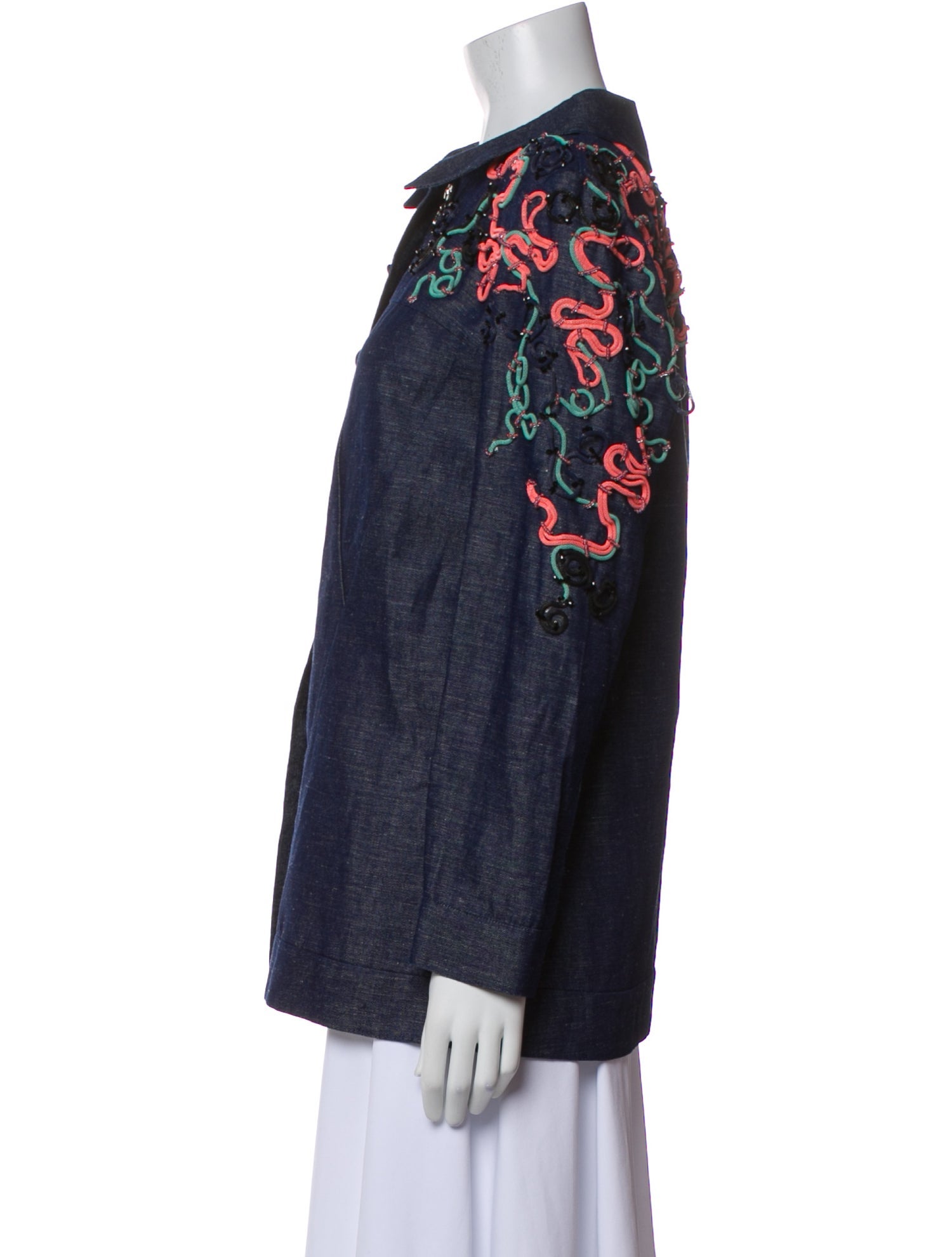 Tony Ward Patterned Denim Jacket