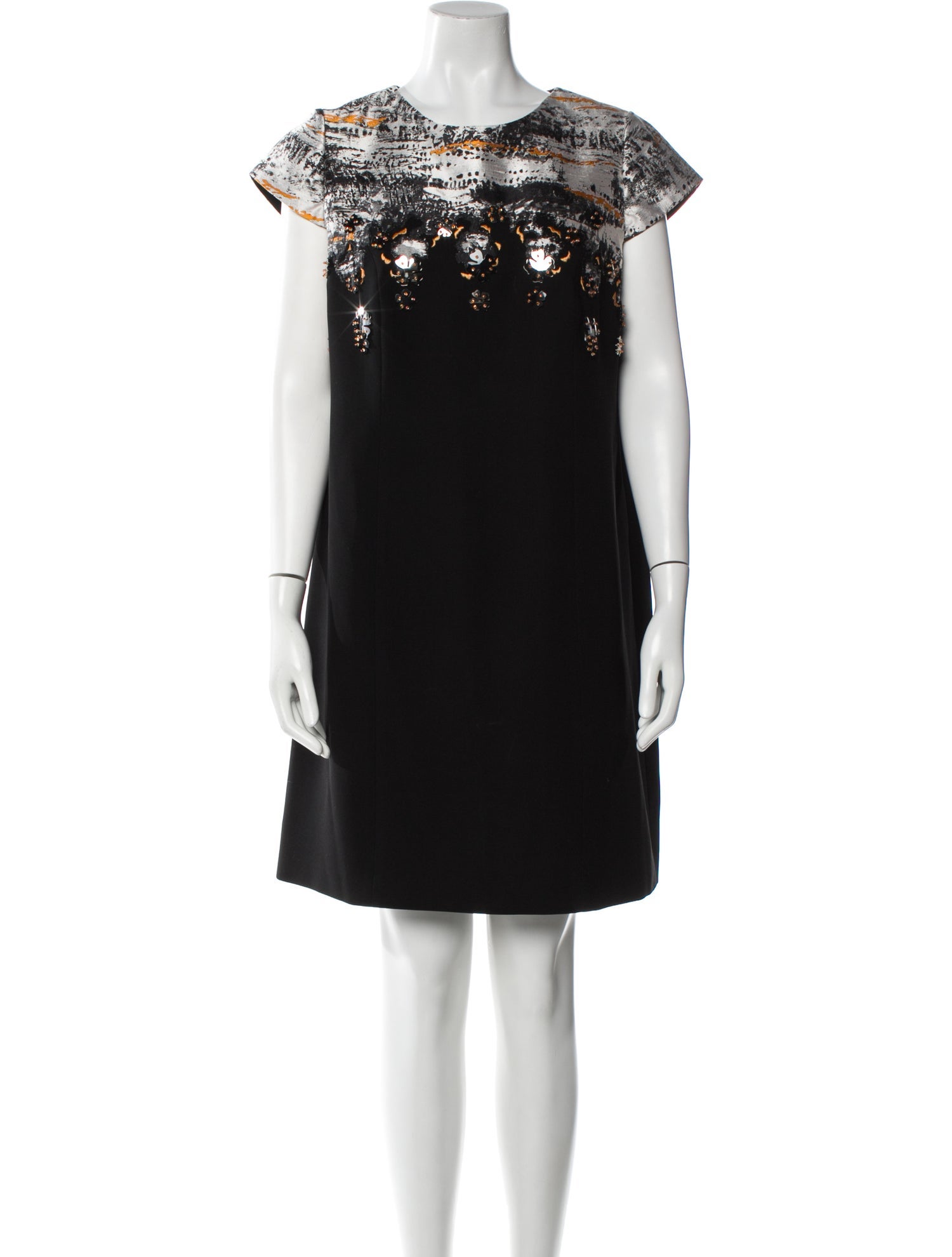 Tony Ward Crew Neck Knee-Length Dress