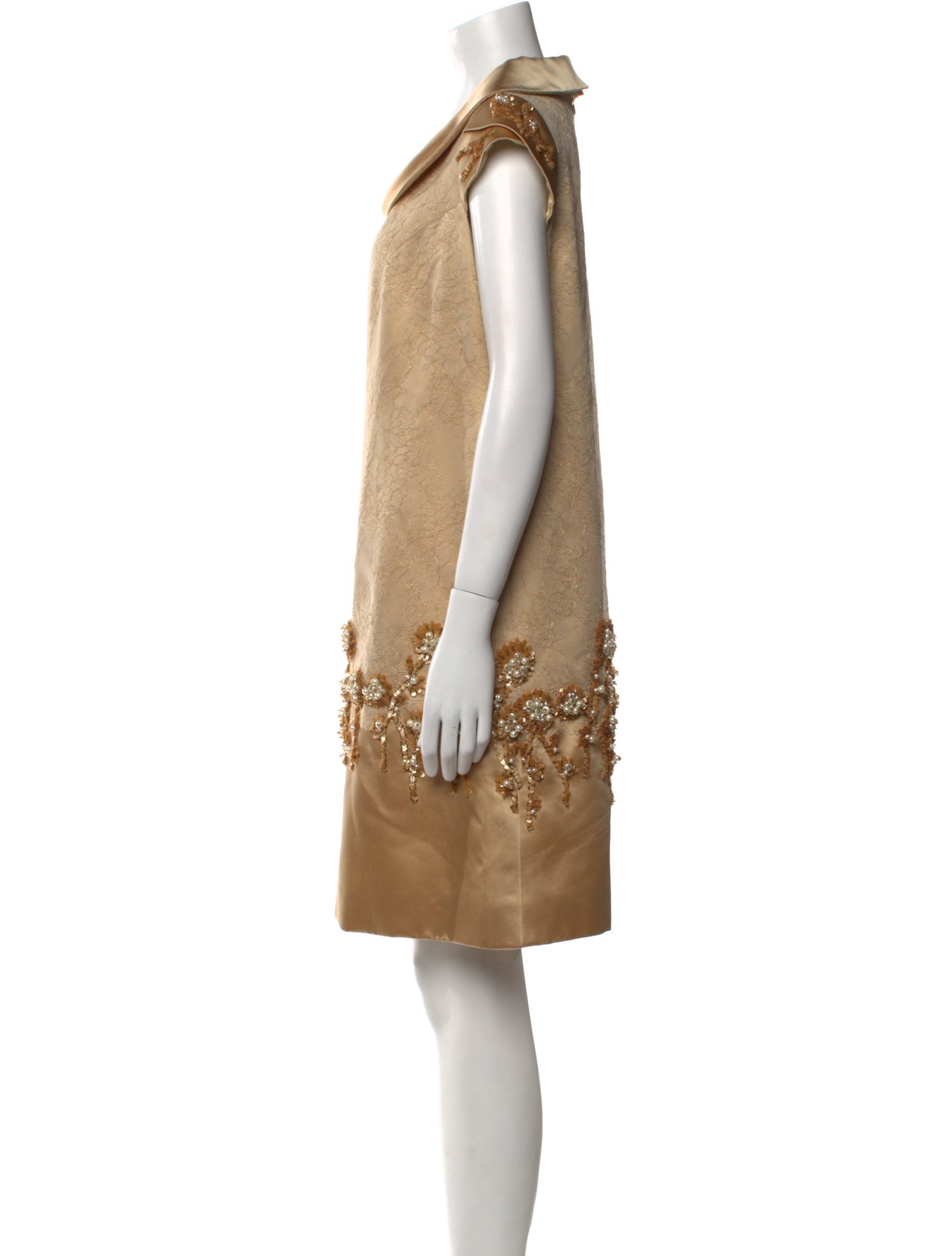 Tony Ward Cowl Neck Knee-Length Dress