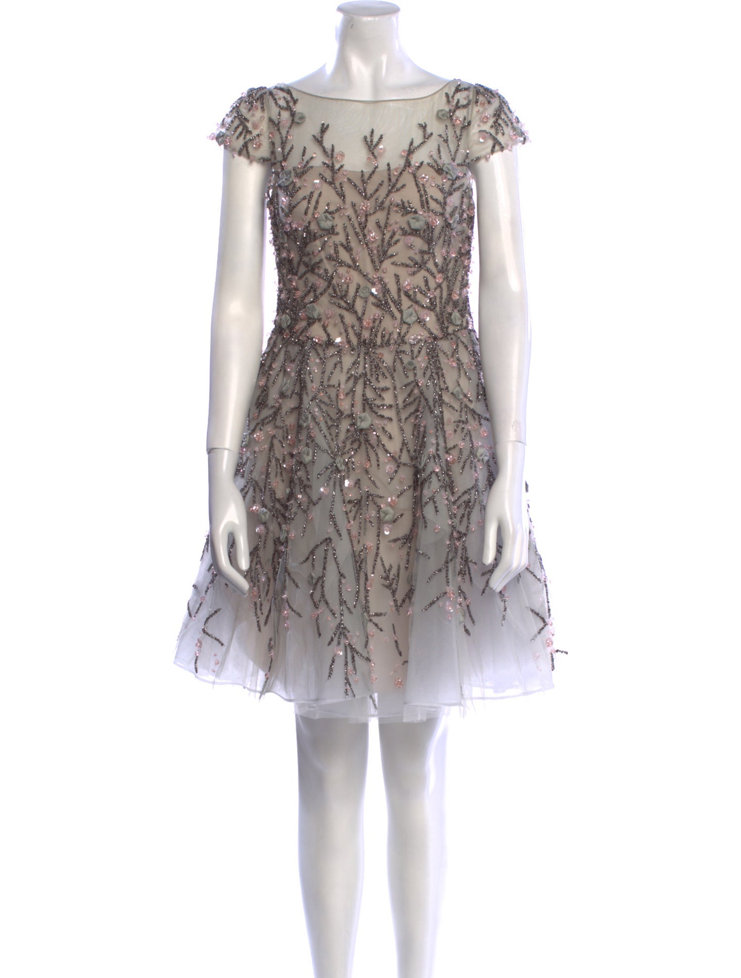 Tony Ward Floral Print Mini Dress