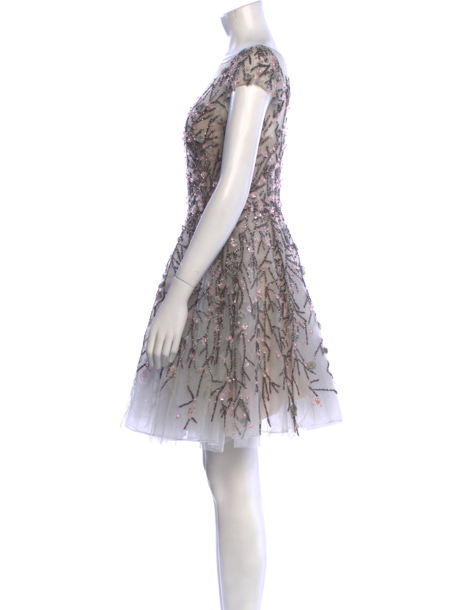 Tony Ward Floral Print Mini Dress
