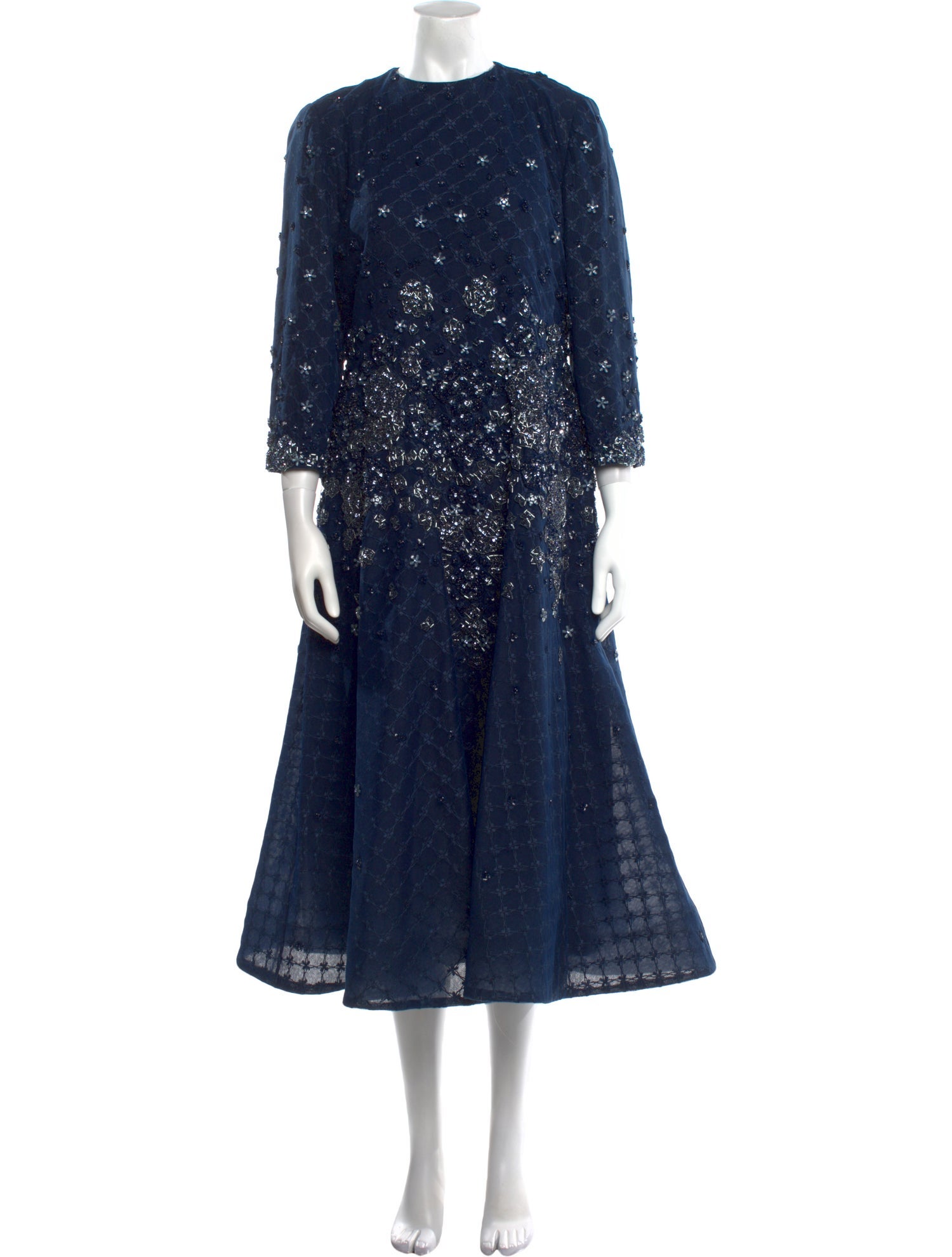 Tony Ward Crew Neck Long Dress