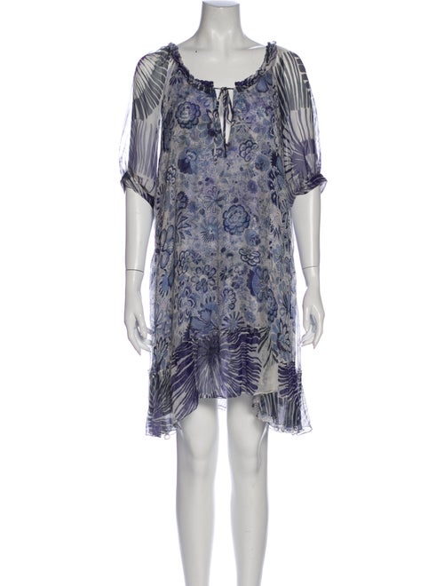 Amelia Toro Silk Mini Dress Blue