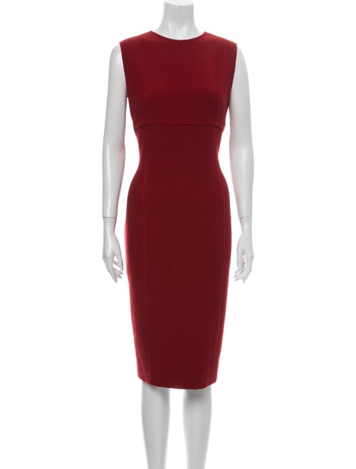 Amelia Toro Crew Neck Midi Length Dress Red