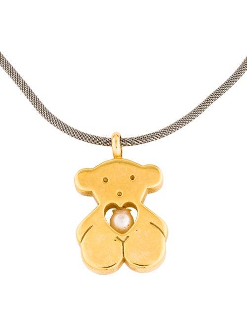 Tous Bear & Pearl Pendant Necklace Necklaces TOU20095 The RealReal