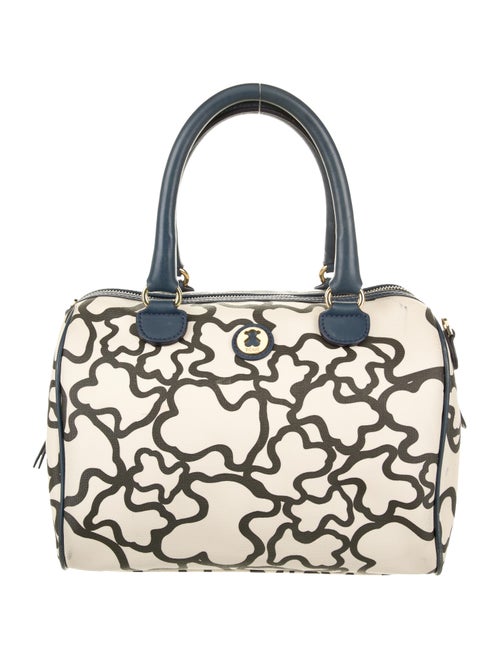 Tous Printed Canvas Shoulder Bag White
