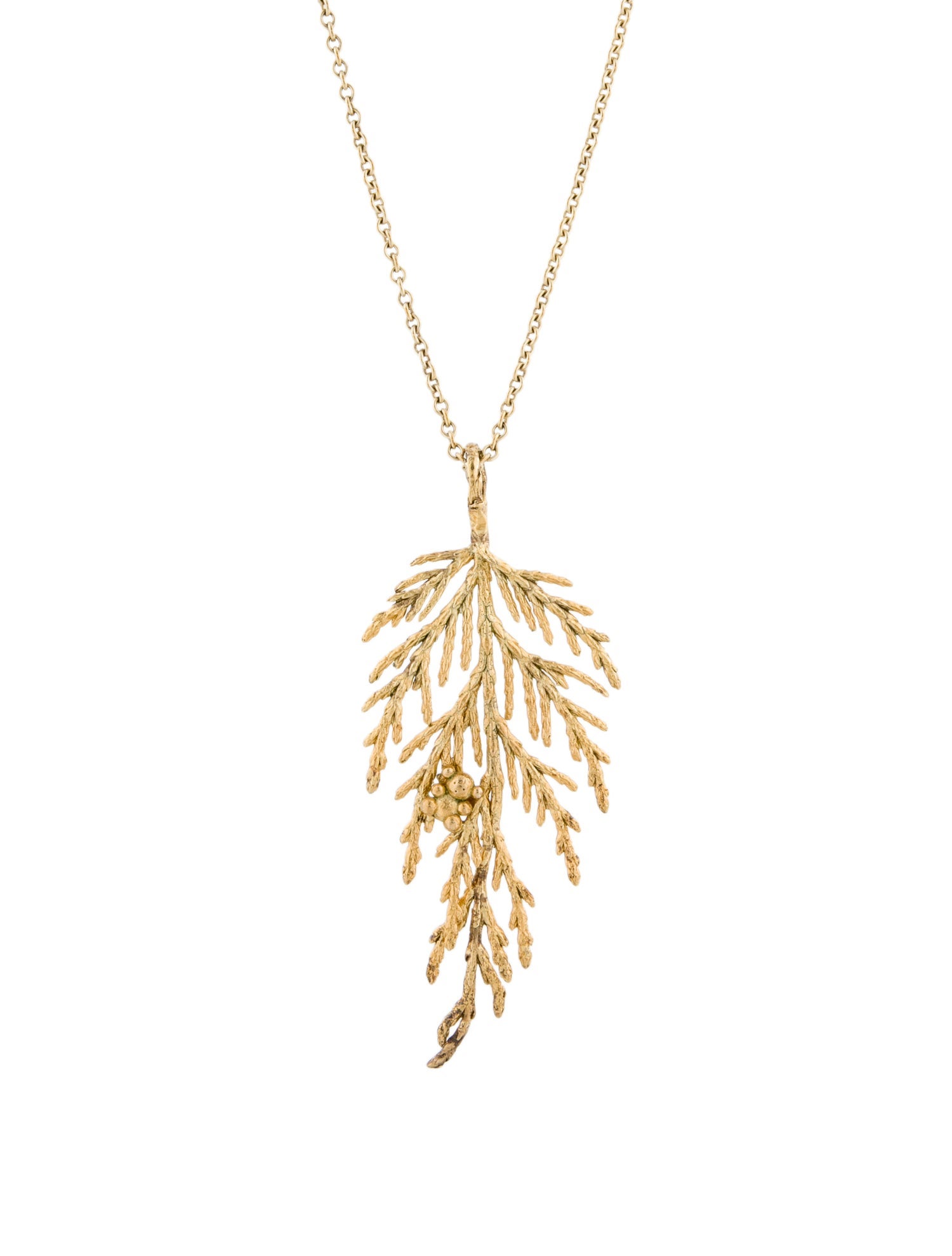 Tous Branch Long Pendang Necklace 18K Vermeil Pendant Necklace