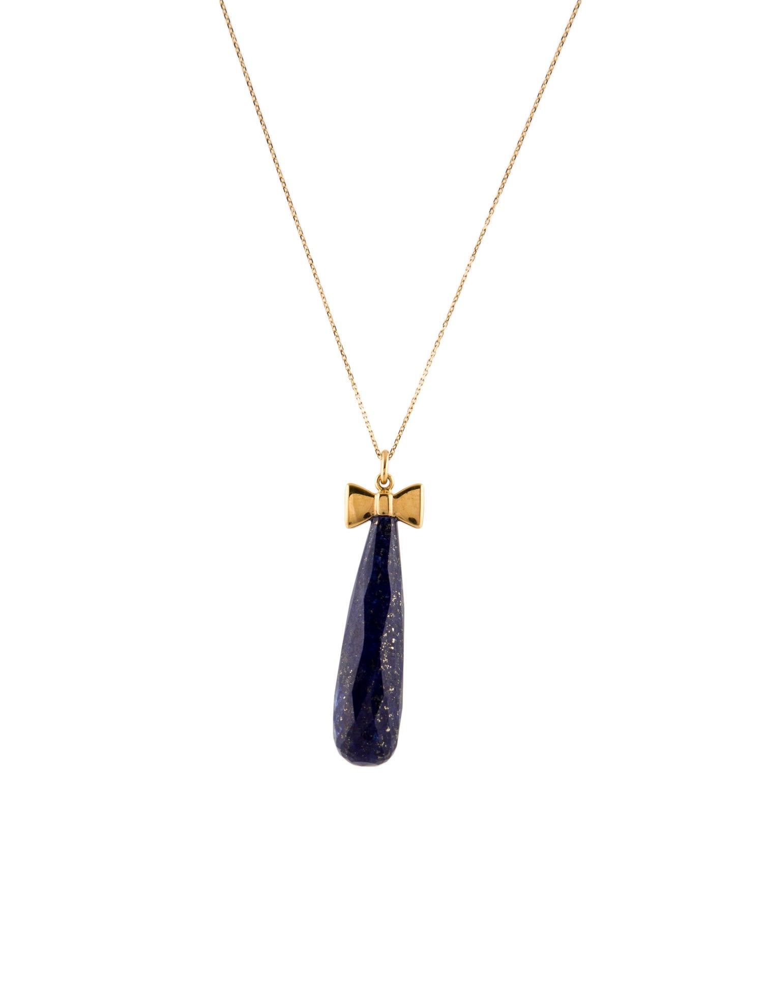 Tous Lapis Lazuli Bow Tie Pendant Necklace