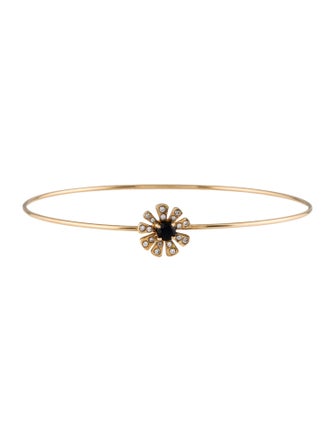 Tous 18K Onyx & Diamond Flower Bracelet