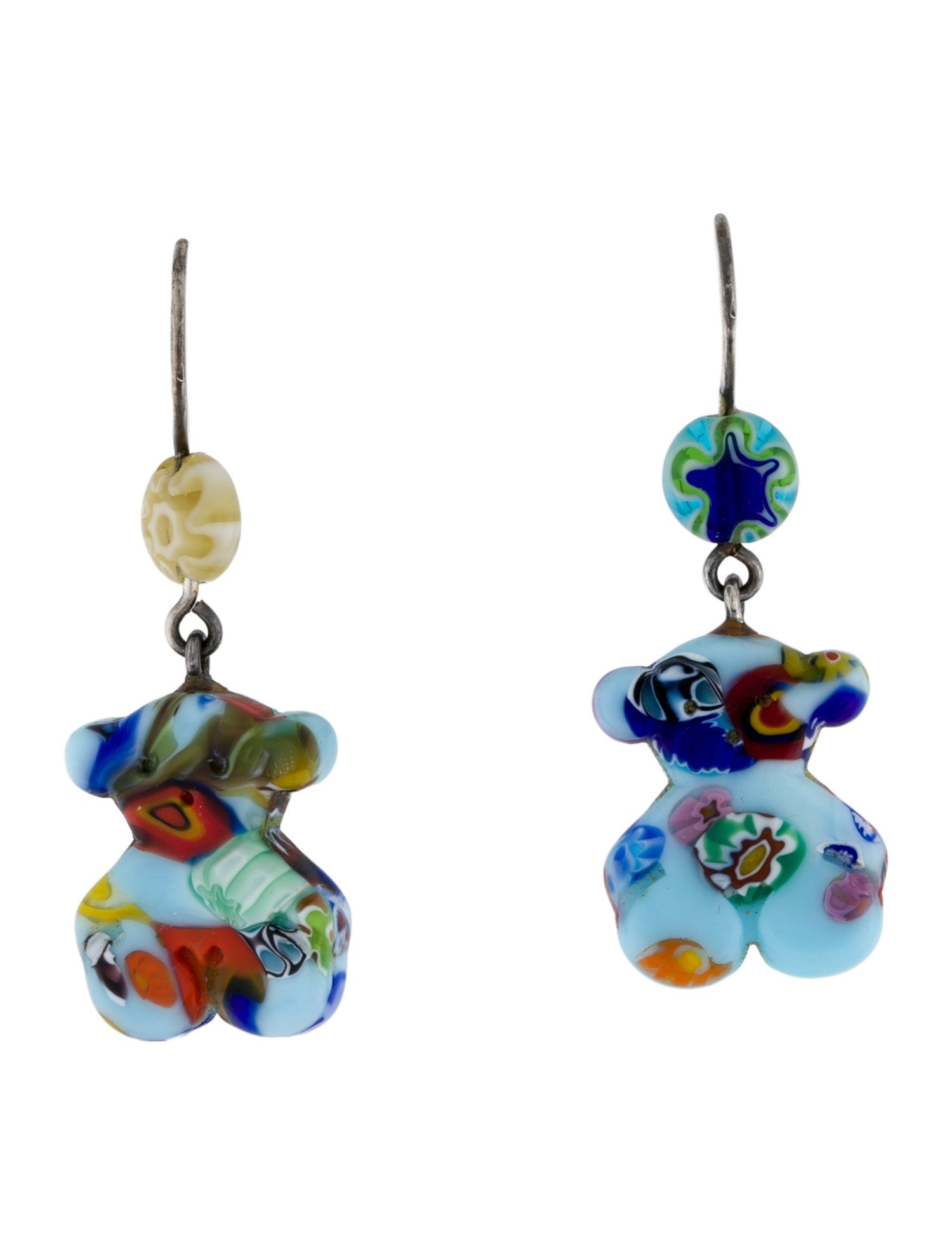 Tous Bear Motif Dangle Drop Earrings